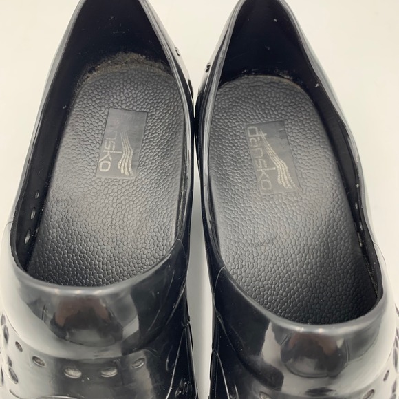 Dansko Pixie Black Floral Embossed Clogs Rubber EVA Slip Resist US 11.5-12 EU 42 - Picture 6 of 12